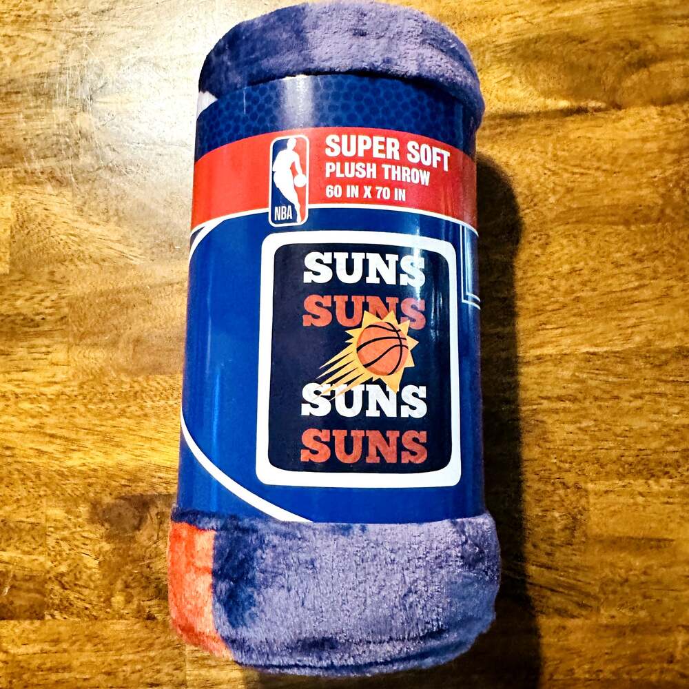 Phoenix Suns Plush Throw Blanket NBA Super Soft 60"x70" Purple Basketball NEW